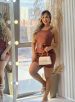 vestido courino debby marrom