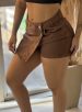 saia short jeans bélgica marrom