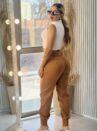 calça alfaiataria marta caramelo