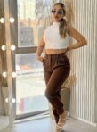 calça alfaiataria marta marrom