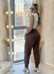 calça alfaiataria marta marrom