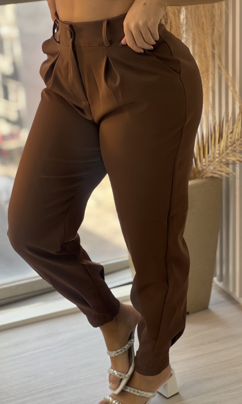 calça alfaiataria marta marrom calça alfaiataria marta marrom