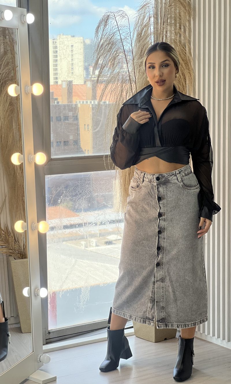 saia midi jeans andorra