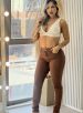 calça jeans skinny canadá marrom