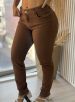 calça jeans skinny canadá marrom