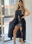 blusa bata bruna preto