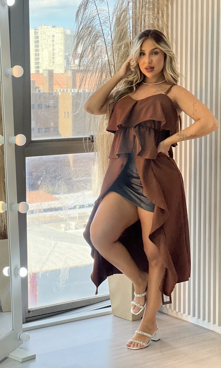 blusa bata carla marrom