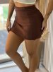 saia com short betina marrom