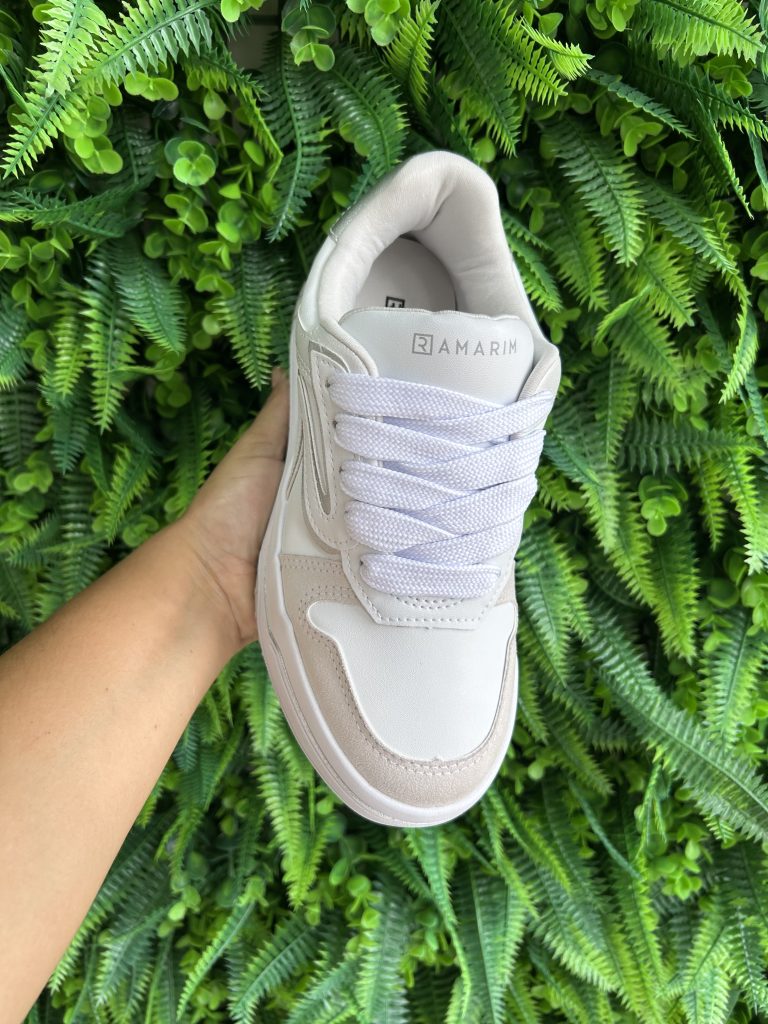tênis casual branco/prata ramarim 25 94103 tênis casual branco/prata ramarim 25 94103