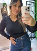 blusa manga longa flávia preto