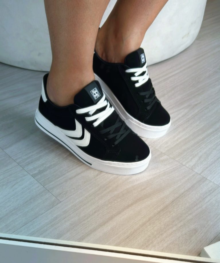 tênis casual preto/branco via marte 027 025 02 tênis casual preto/branco via marte 027 025 02