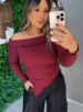 blusa manga longa celeste marsala