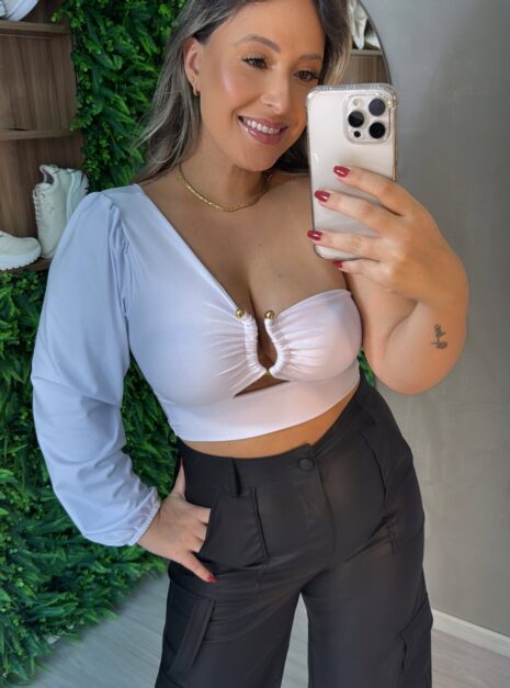 cropped manga longa rafa branco