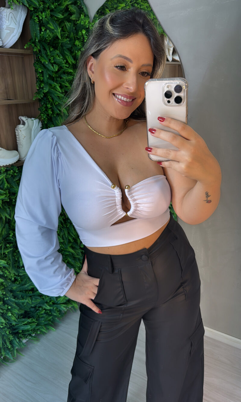cropped manga longa rafa branco