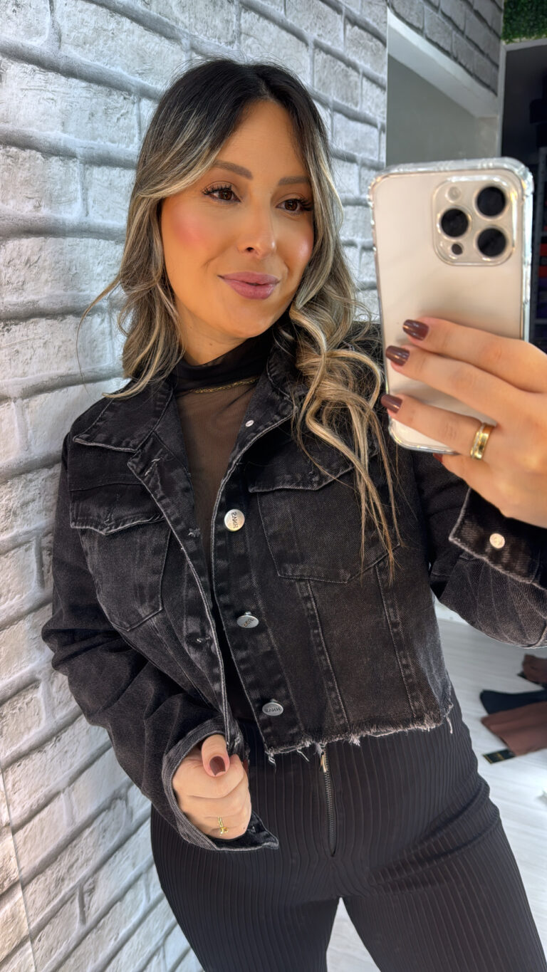 jaqueta jeans joice new black