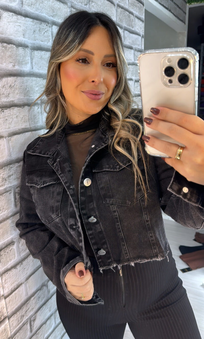 jaqueta jeans joice new black