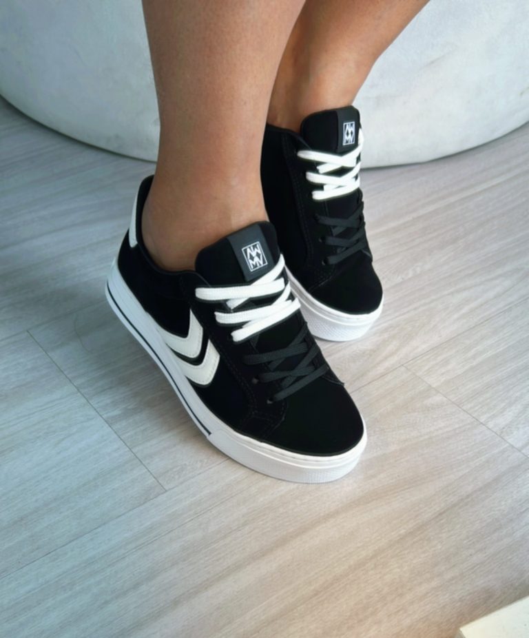 tênis casual preto/branco via marte 027 025 02 tênis casual preto/branco via marte 027 025 02