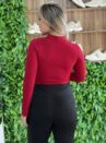 cropped manga longa tuane vermelho