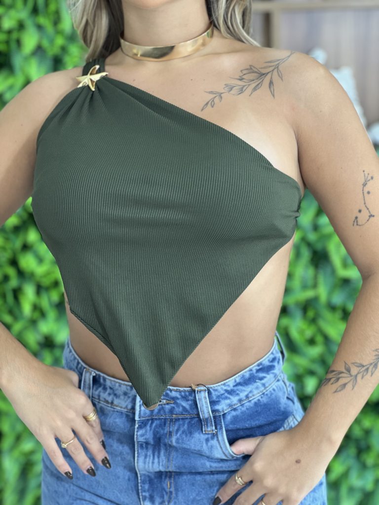 cropped estrela verde
