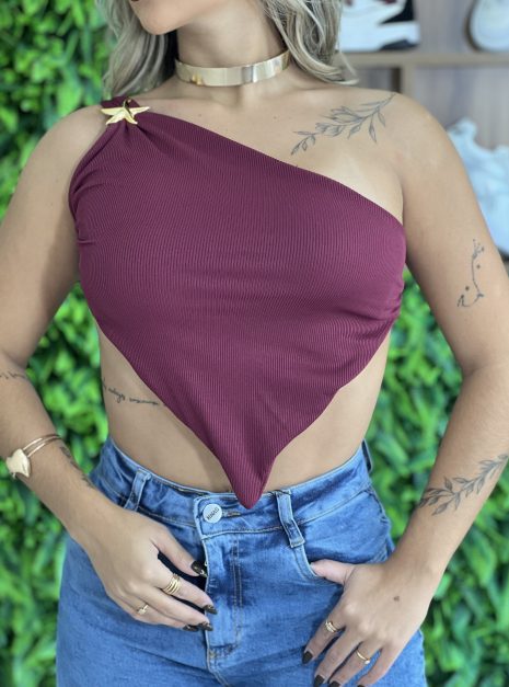 cropped estrela bordo