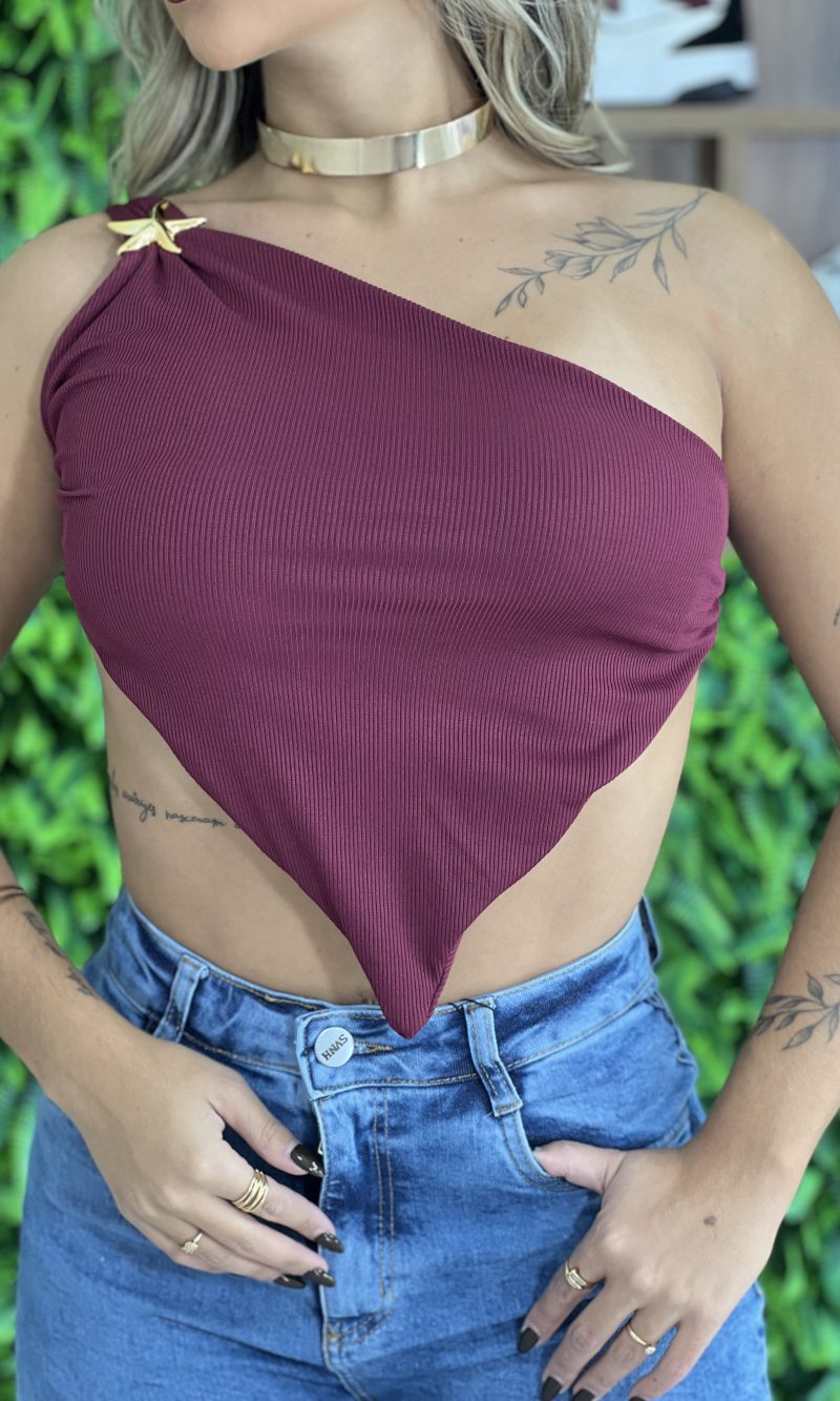 cropped estrela bordo