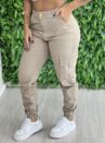 calça jeans cargo jamaica bege