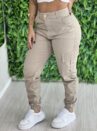 calça jeans cargo jamaica bege