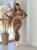 conjunto midi bianca marrom