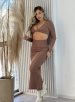 conjunto midi bianca marrom