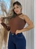 body manga longa dani marrom