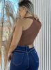 body manga longa dani marrom