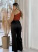 body manga longa katy terracota