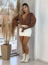 body manga longa lavinia marrom