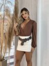 body manga longa lavinia marrom