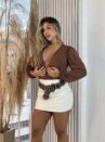 body manga longa lavinia marrom