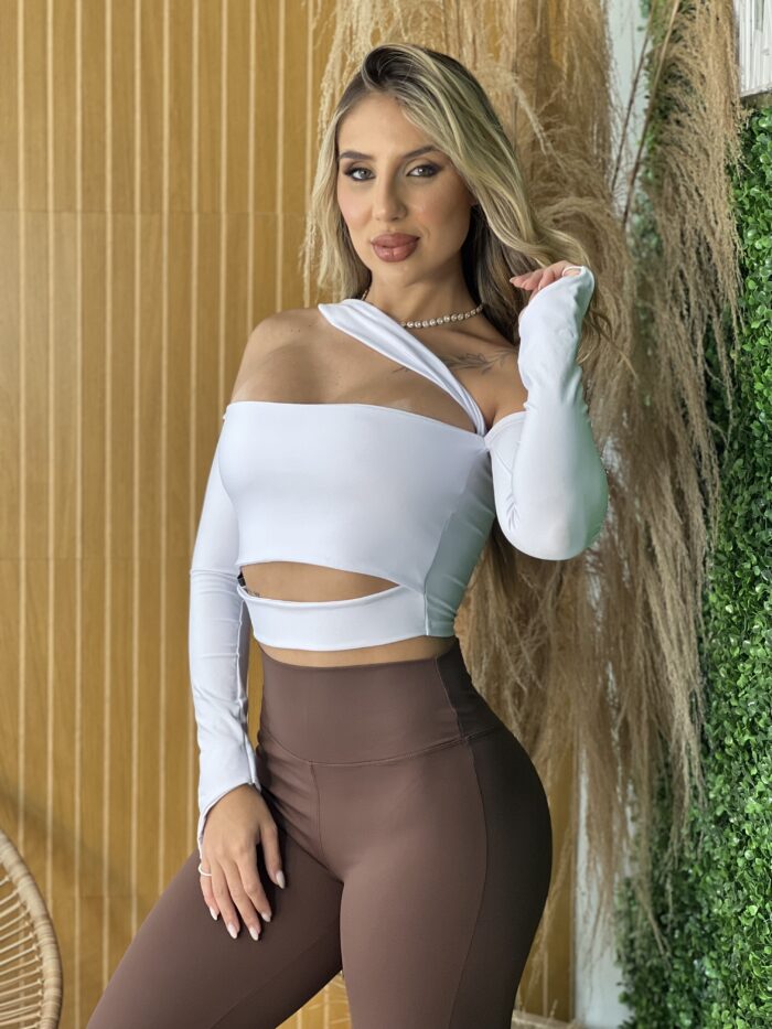 cropped manga longa gringa branco