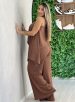 conjunto 3peças eliane marrom