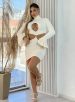 vestido manga longa noa off white