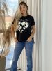 t shirt coração preto