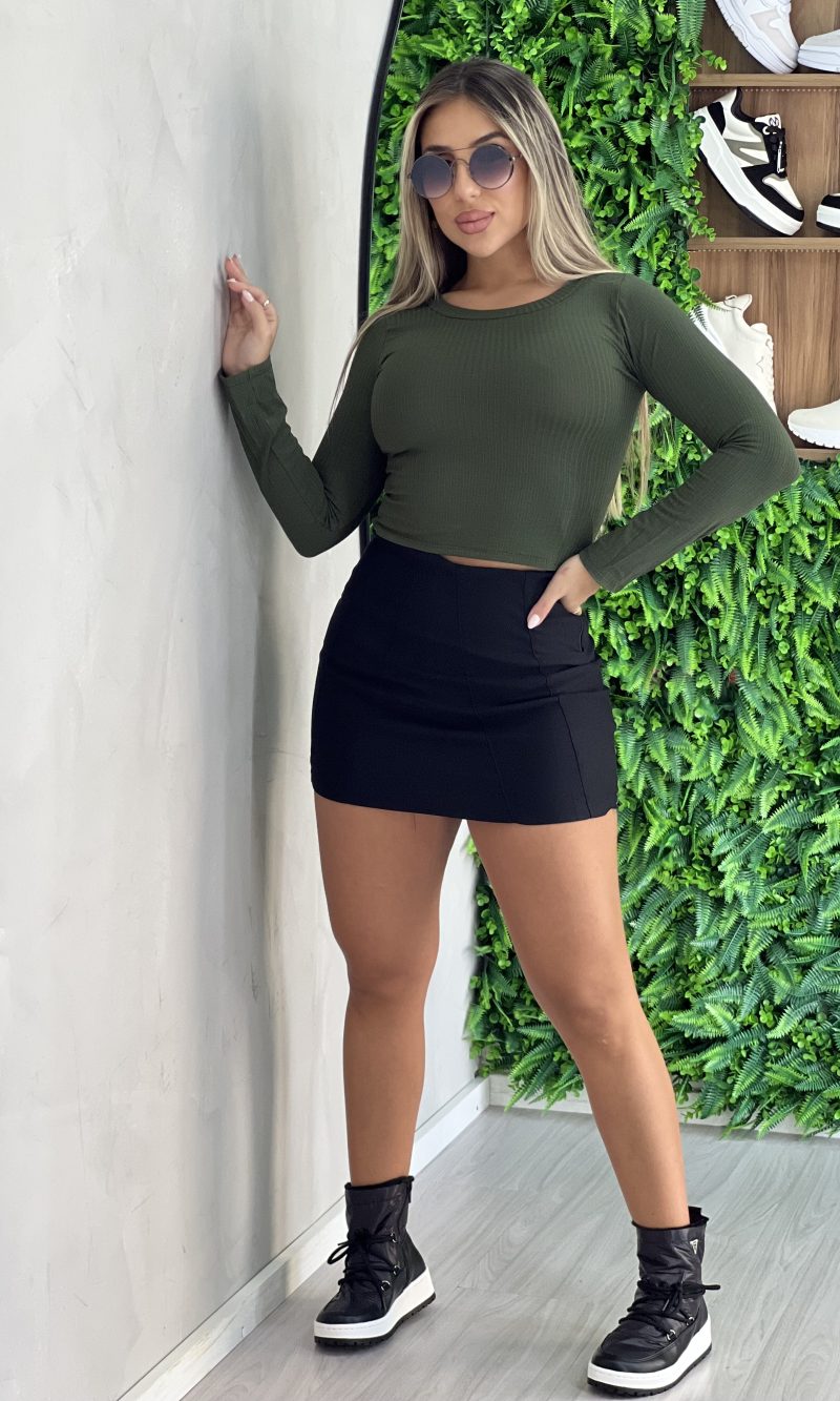 cropped manga longa paty verde cropped manga longa paty verde