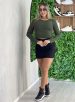 cropped manga longa paty verde