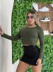 cropped manga longa paty verde