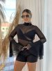body tule manga longa ayra preto