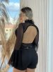 body tule manga longa ayra preto