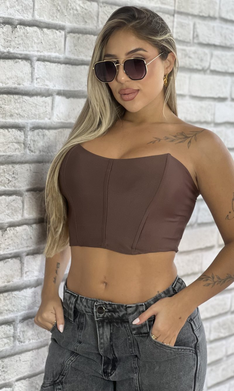 corselet debora marrom