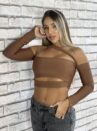 cropped manga longa gringa marrom