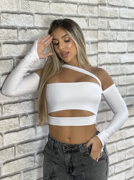 cropped manga longa gringa branco