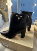 bota cano curto salto bloco preto via marte 063 012 01