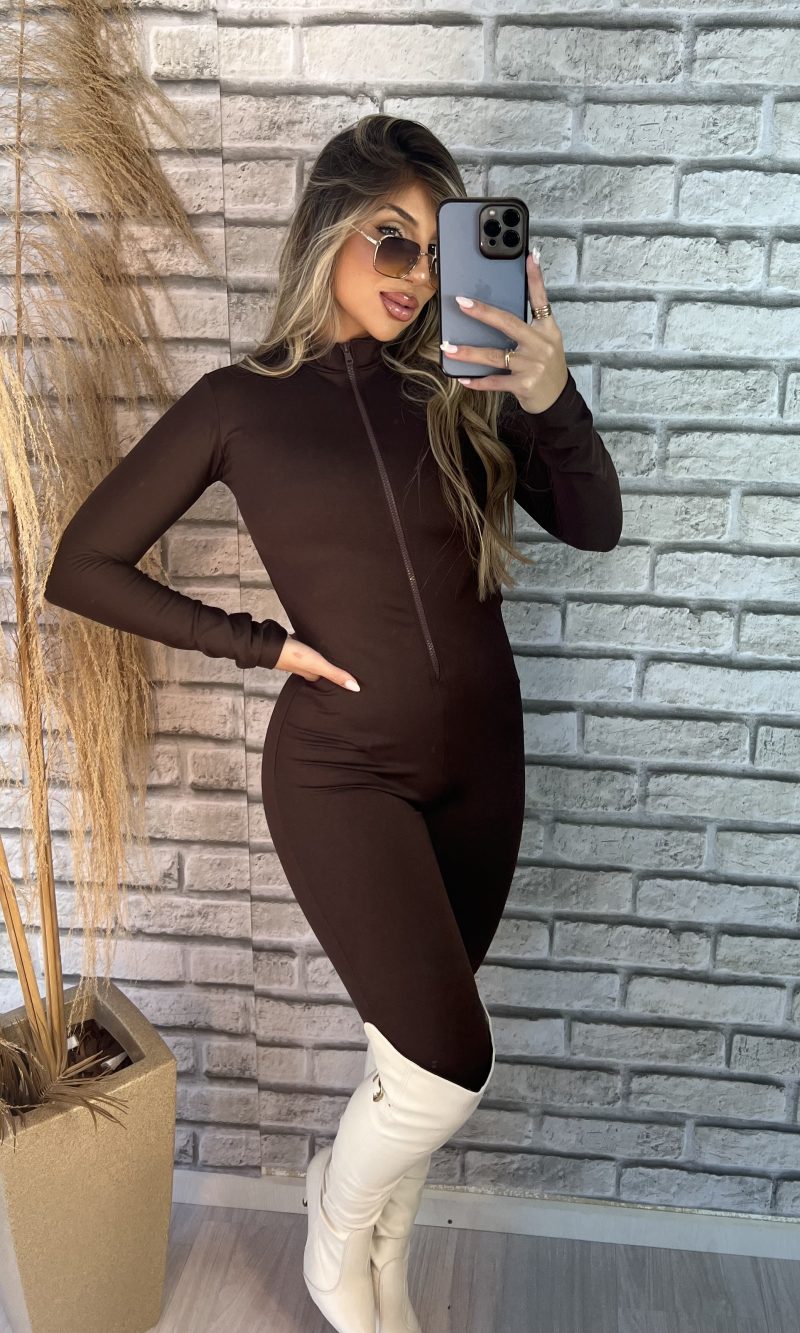 macacão gringa sasha marrom macacão gringa sasha marrom