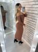 vestido midi caroline marrom